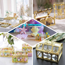 Clear 3 Inch Treasure Chest Candy Treat Favor Treat Boxes 12 Pack
