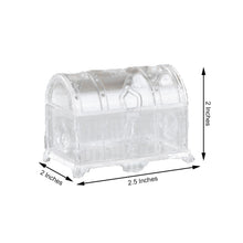 Clear 3 Inch Treasure Chest Candy Treat Boxes 12 Pack