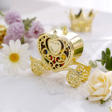 Gold 4 Inch Heart Carriage Party Treat Boxes Gift Container 12 Pack