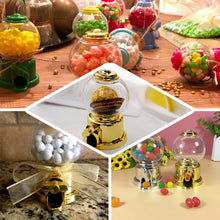 Gold 3.5 Inch Mini Gumball Machine Candy Treat Favor Container Boxes 6 Pack