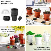 Terracotta Small Party Favor Jars Succulent Planter Pots Ice Cream Cups with Accessories 12 Pack 