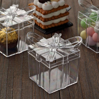 Clear gift box with butterfly lid, perfect for treats and small gifts.