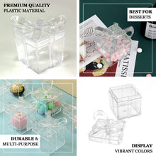 12 Pack Clear Mini Crown Fillable Favor Candy Treat Boxes 3 Inch
