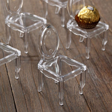 4 Inch Clear Party Favor Gift Holder Candy Treat Containers in Chair Shaped Style Pack of 12