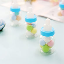 12 Pack of Blue 3.5 Inch Baby Bottle Party Favor Baby Shower Treat Candy Gift Container