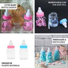 Blue Baby Bottle 3.5 Inch Party Favor Baby Shower Treat Favor Candy Gift Container 12 Pack
