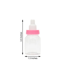 Pink 3.5 Inch Baby Bottle Party Favor Baby Shower Candy Gift Container 12 Pack