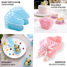 3.5 Inch Baby Feet Party Favor Baby Shower Treat Candy Gift Container in Pink Color Pack of 12