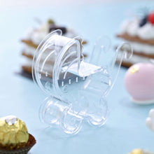 4 Inch Clear Shower Favor Gift Box Candy Treat Containers in Baby Stroller Style Pack of 12