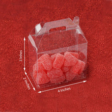 25 Pack Plastic Clear Treasure Chest Favor Candy Boxes - 4" x 2" x 3"