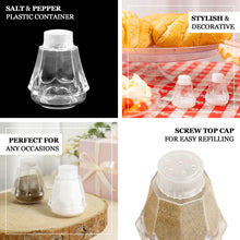 12 Pack Clear Plastic Salt and Pepper Holder Container