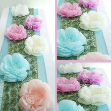 2 Pack 12" & 16" Blue Giant Carnation Paper Flower