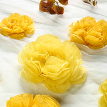 6 Pack Light & Dark Yellow Giant Paper Flowers Peony Assorted Sizes -  12" | 16" | 20"#whtbkgd