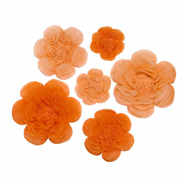 Endless Possibilities with Peach and Orange Peony 3D Paper Flowers