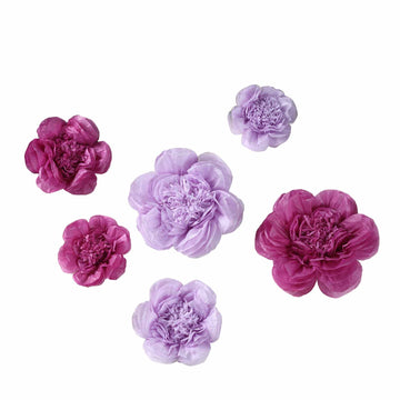 Versatile and Eye-Catching Decor: Lavender and Eggplant Peony Paper Flowers