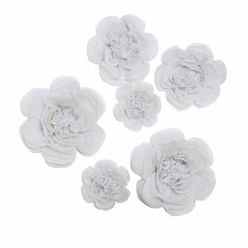 Create Unforgettable Events with White Peony 3D Paper Flowers