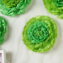 6 Multi Size Pack | Carnation Mint Green Dual Tone 3D Wall Flowers Giant Tissue Paper Flowers - 12",16",20"