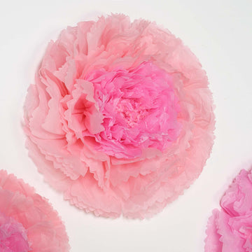 Create a Dreamy Atmosphere with Blush Pink Giant Carnation 3D Paper Flowers