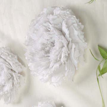 Create a Mesmerizing Atmosphere with White Giant Carnation 3D Paper Flowers