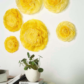 Add a Touch of Sunshine with Yellow Giant Carnation 3D Paper Flowers