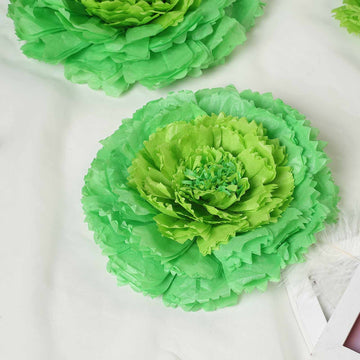Mint Green Carnation 3D Paper Flowers: Lifelike Beauty for Your Event Decor