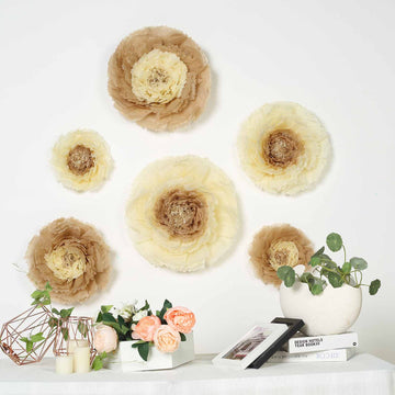 Captivating Taupe and Natural Carnation Decor