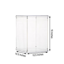 Clear 16 Inch Acrylic Transparent Pedestal Risers Display Boxes with Interchangeable Lid and Base