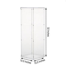 Clear 32 Inch Acrylic Transparent Pedestal Risers Display Boxes with Interchangeable Lid and Base