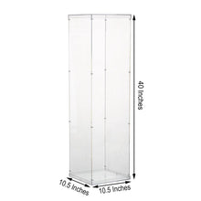 Clear 40 Inch Floor Standing Acrylic Transparent Pedestal Risers Display Boxes with Interchangeable Lid and Base