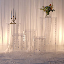 Set Of 5 Acrylic Pillar Pedestal Props