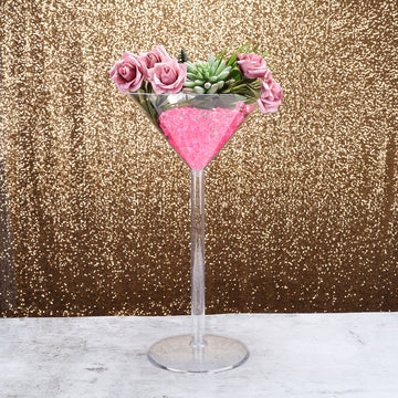 Elevate Your Event Decor with Clear Plastic Martini Glass Flower Vases