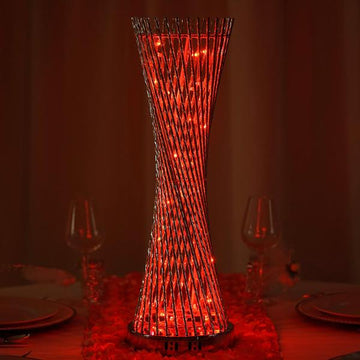 Elevate Your Event Decor with the Color Changing LED Spiral Metal Tower Columns LED Lamp