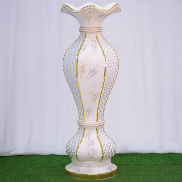 Elegant Glittery Gold Pot Vase Centerpiece