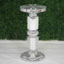 26 inch Shimmering Mosaic Mirror and Pearls Centerpiece Riser