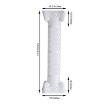White PVC | Height Adjustable Artistic Venetian Roman Wedding Inspired | Pedestal Column Plant Stand