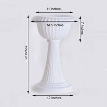 4 Pack PVC White Italian Inspired Pedestal Stand Flower Plant Pillar 22 Inch