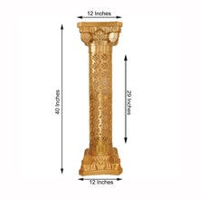 4 Tall 40 Inch Gold PVC Venetian Artistic Roman Inspired Pedestal Column