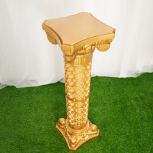Venetian Artistic Roman Inspired 40 Inch Tall Pedestal Column In Gold PVC 4 Pack