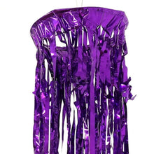Metallic Purple Foil Fringe Hanging Curtain Column#whtbkgd
