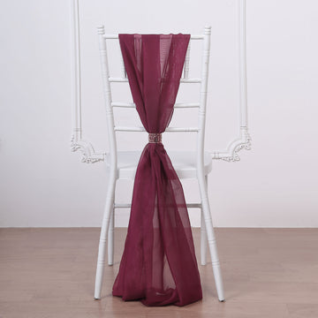 Burgundy Chiffon Chair Sashes: Add Elegance and Style to Your Event Decor