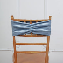 Dusty Blue Velvet Chair Sashes With Ruffle Design 