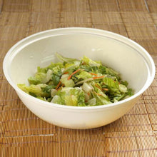 4 Pack Ivory Plastic Salad Bowls 128 oz Large Round Disposable