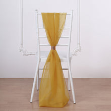 22 Inch x 78 Inch Mustard Yellow Chiffon Chair Sashes DIY