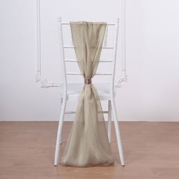 Natural DIY Premium Designer Chiffon Chair Sashes - Enhance the Elegance of Your Event