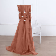 5 Pack Terracotta (Rust) DIY Premium Designer Chiffon Chair Sashes