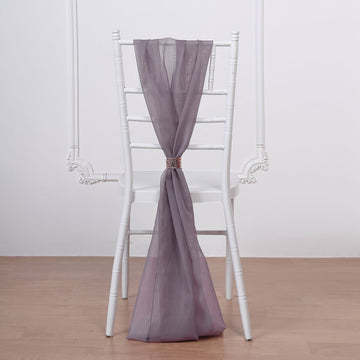 Enhance Your Event with Violet Amethyst Chair Sashes