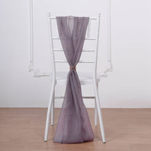 22inchx78inch Violet Amethyst DIY Premium Designer Chiffon Chair Sashes