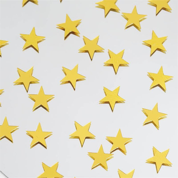 Gold Metallic Foil Star Table Confetti Sprinkles In 300 Pieces