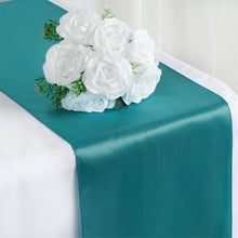 Teal Satin Table Runner 12 Inch x 108 Inch