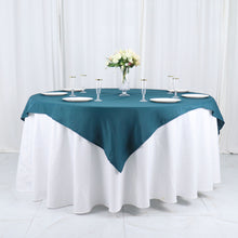 54 Inches Peacock Teal Square Table Overlay